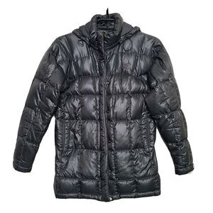 The North Face 600 Down Parka Puffer Jacket Coat Hood Womens Small Silver Gray